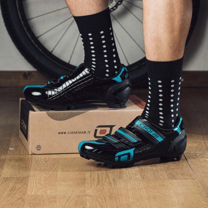 Παπούτσια για ορεινή ποδηλασία και spinning | CRONO | CΧ3-19 ΜΤΒ Nylon | Μαύρο Κόκκινο