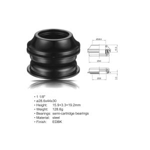 AUTHOR ΠΟΤΗΡΙΑ ΠΙΡΟΥΝΙΟΥ  ACO - HS20 Internal (1 1/8"; d:28.6/ 44/ 30mm) (black)