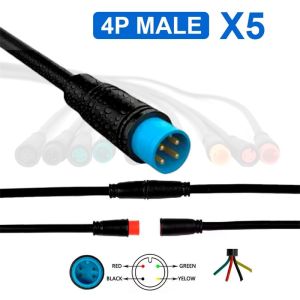 Αδιάβροχο βύσμα για πατίνια | 8 mm 4 pin - 5M